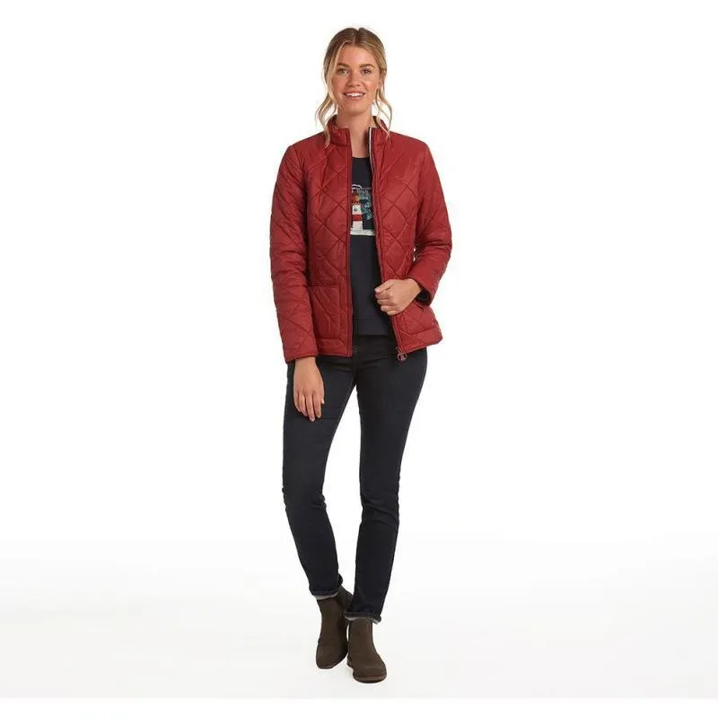 Barbour Petrel Ladies Quilted Jacket - Burnt Red