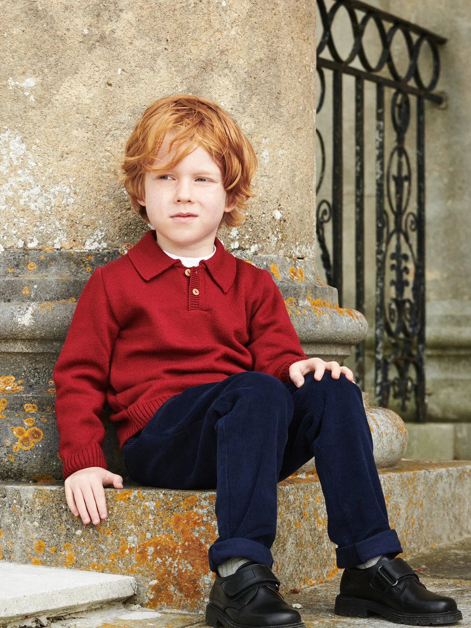 Burgundy Brio Merino Boy Jumper