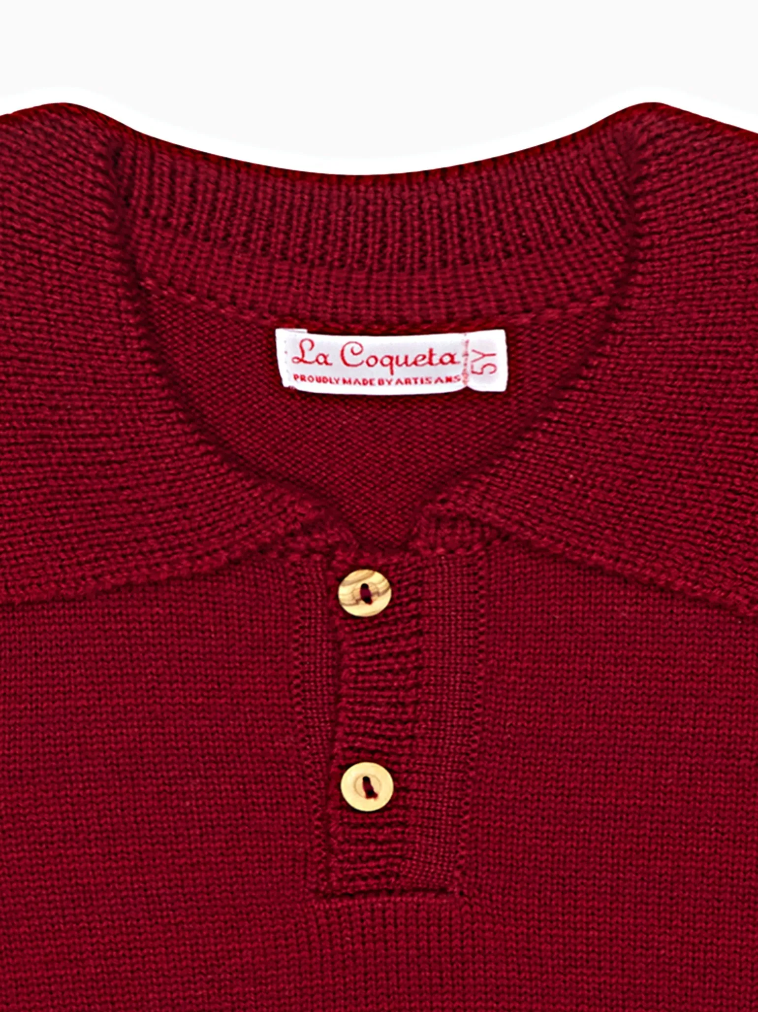 Burgundy Brio Merino Boy Jumper