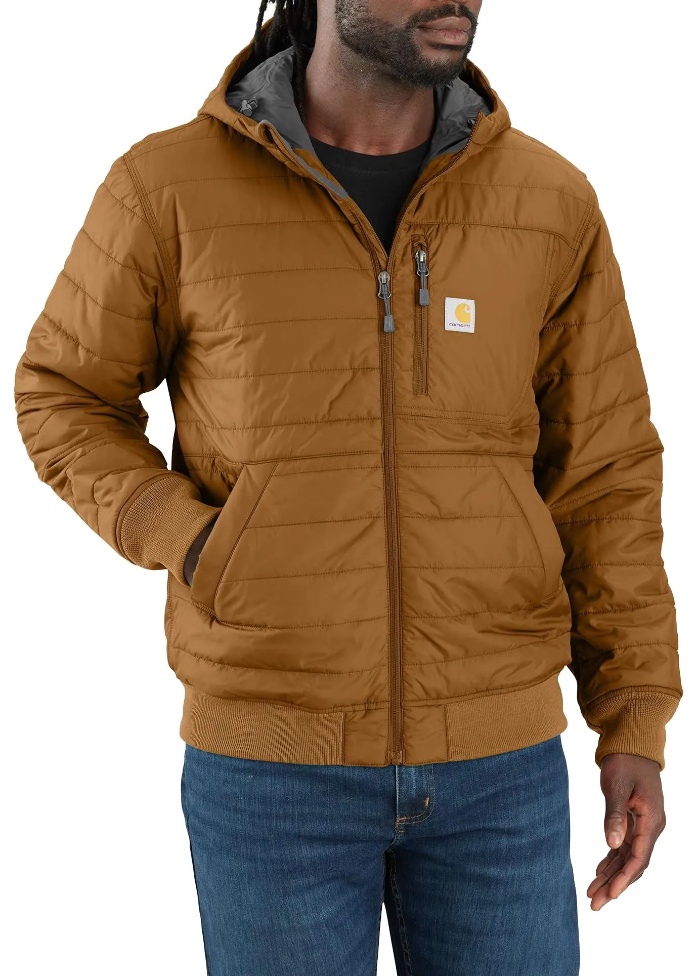 Carhartt 106543 Men's Rain Defender Relaxed Fit Lightweight Insulated Hooded Jacket