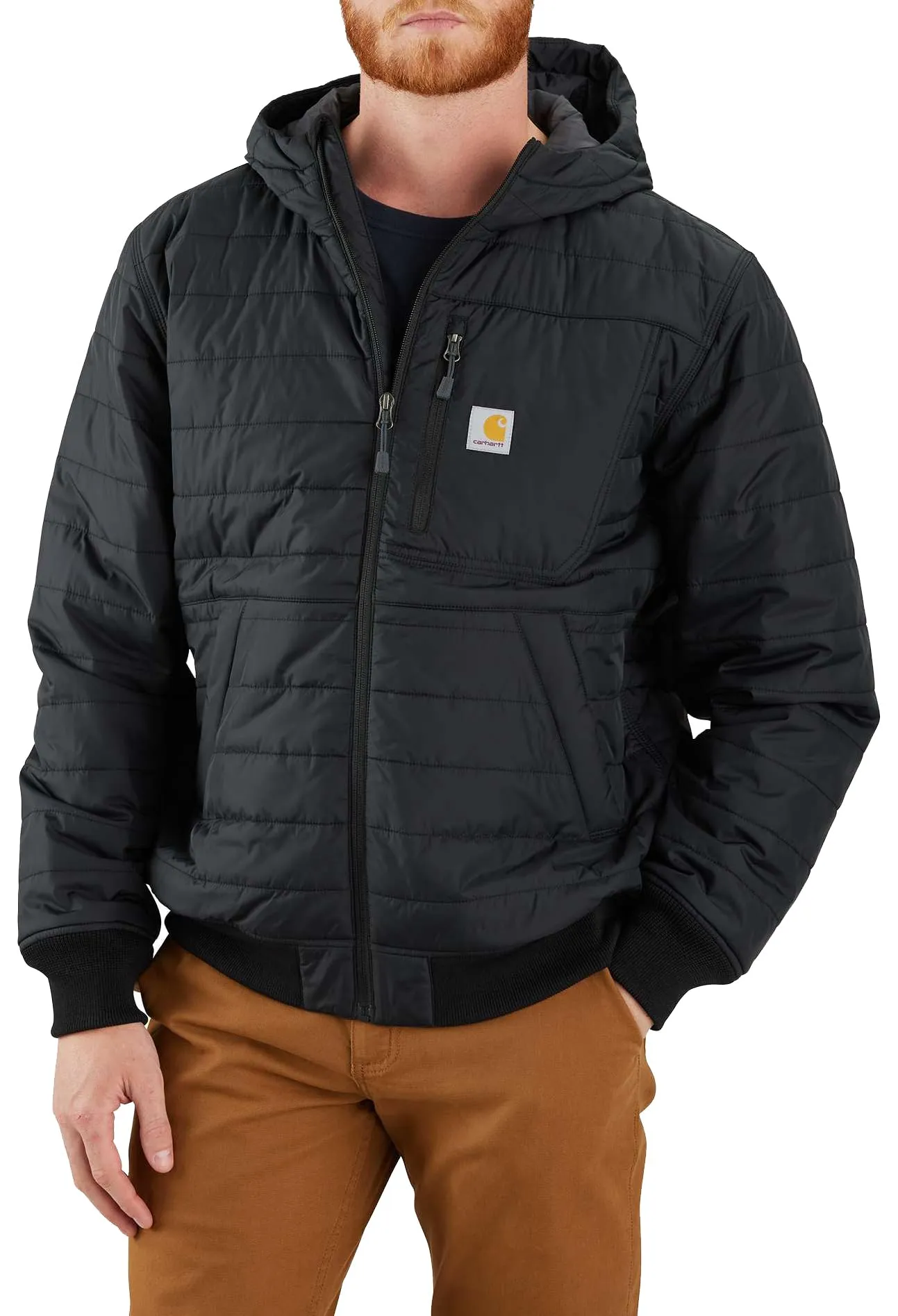 Carhartt 106543 Men's Rain Defender Relaxed Fit Lightweight Insulated Hooded Jacket