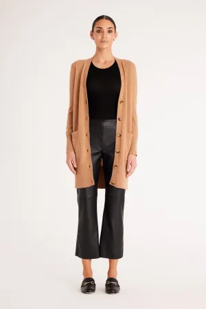 Cashmere Drape Cardigan - Camel