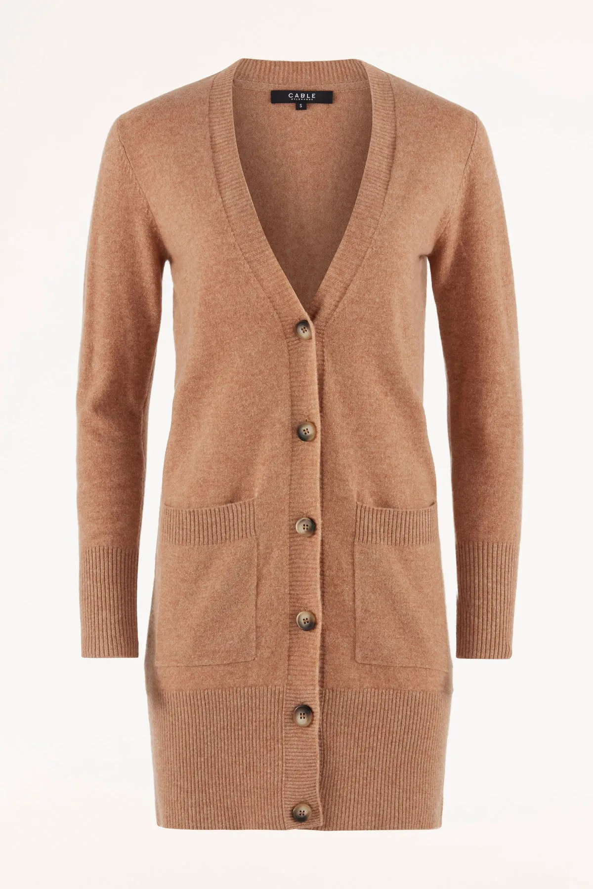 Cashmere Drape Cardigan - Camel