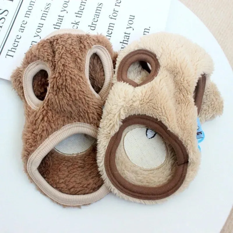 Dog Sweater For Winter Warm Fleece Fur Pet Dog Sweaters Vest Clothes Cat Bear Puppy Teddy Autumn Winter Warm Clothes Costume