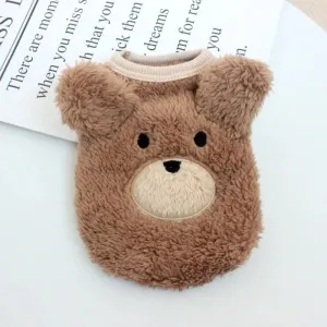 Dog Sweater For Winter Warm Fleece Fur Pet Dog Sweaters Vest Clothes Cat Bear Puppy Teddy Autumn Winter Warm Clothes Costume