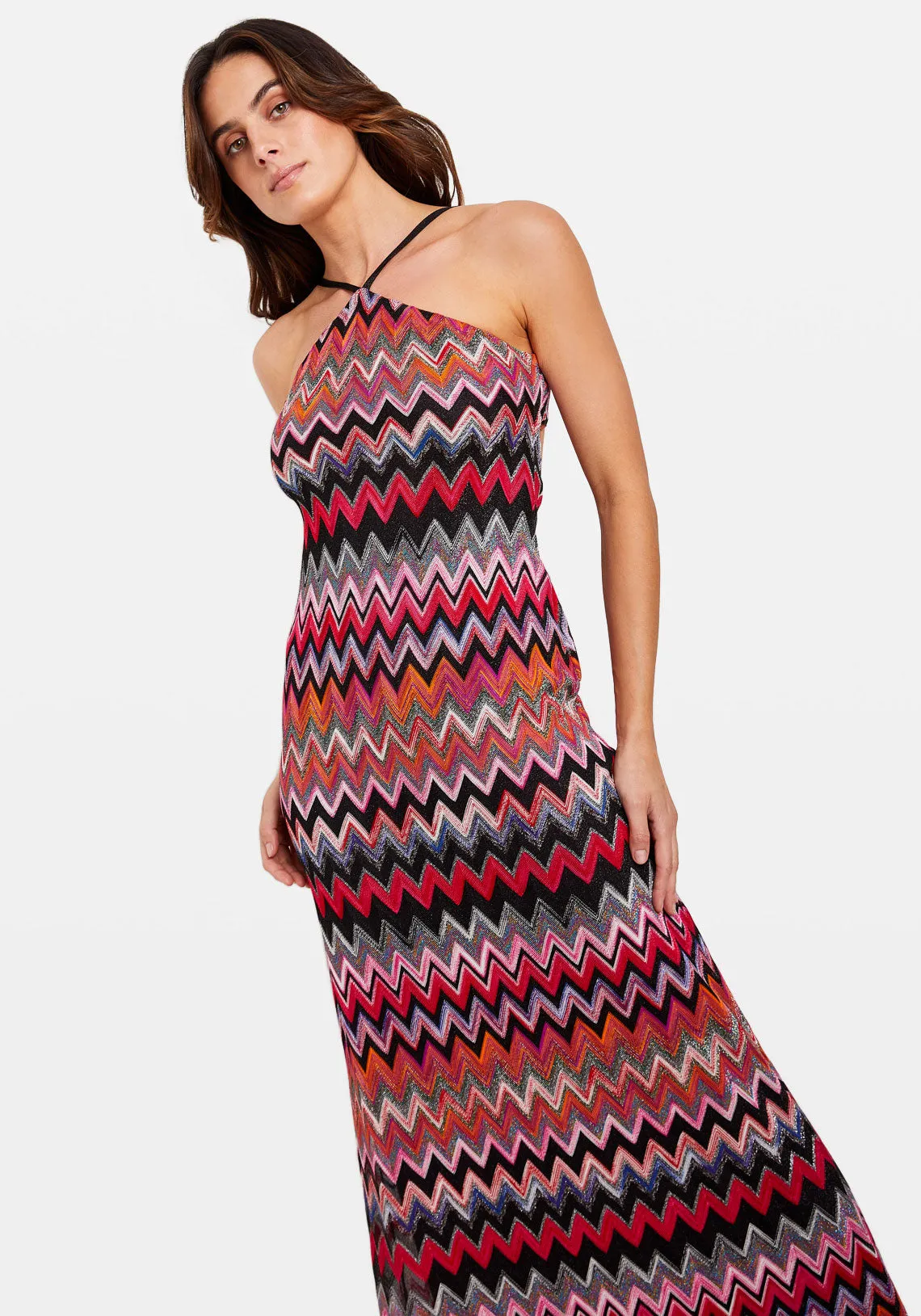 DRESS ZIG ZAG LAME RASHEL