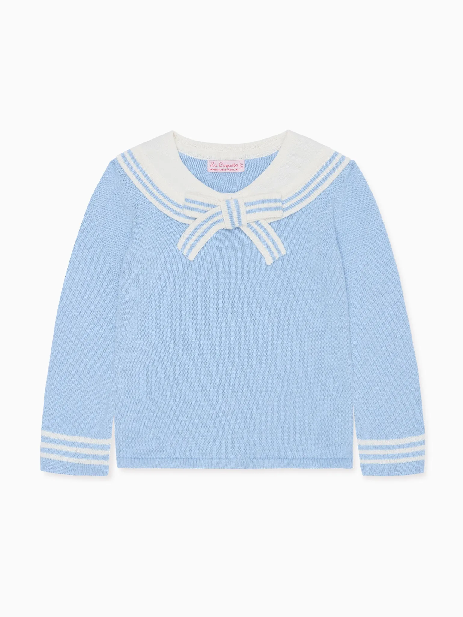 Dusty Blue Claudina Cotton Girl Jumper