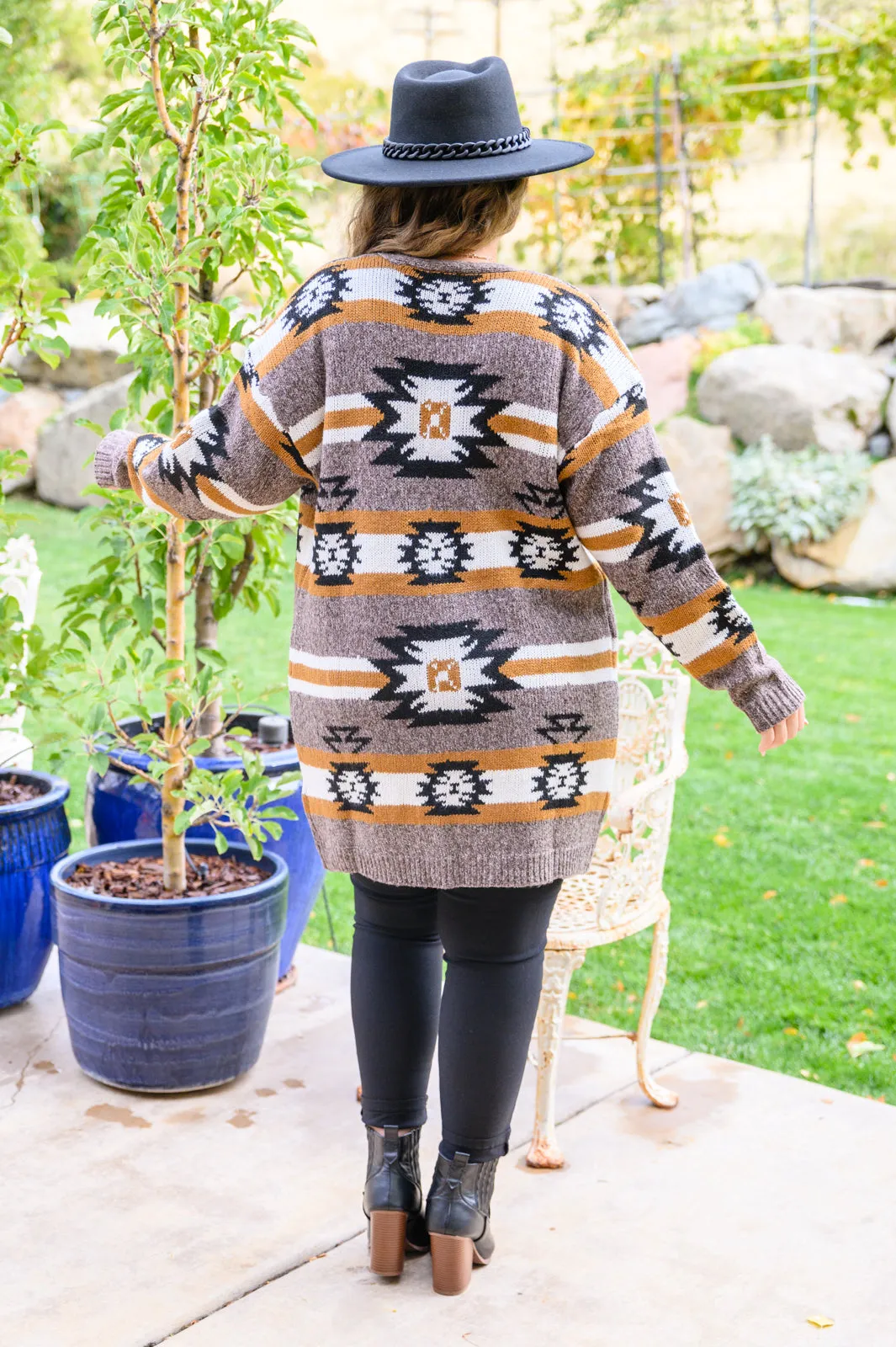 Follow the Moon Southwest Print Cardigan