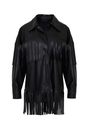 Fringe Faux Suede Jacket (Final Sale)