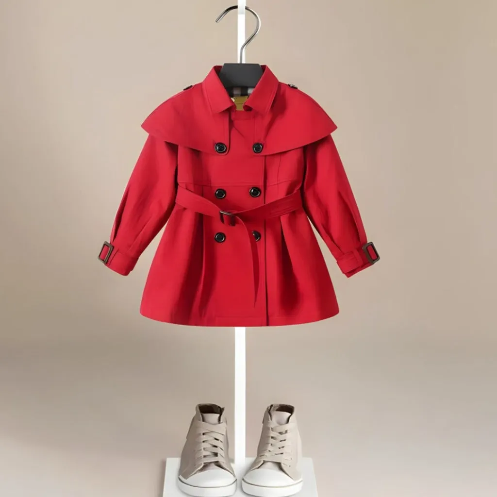 Girls' Vintage Trench Coat 1-7 Years