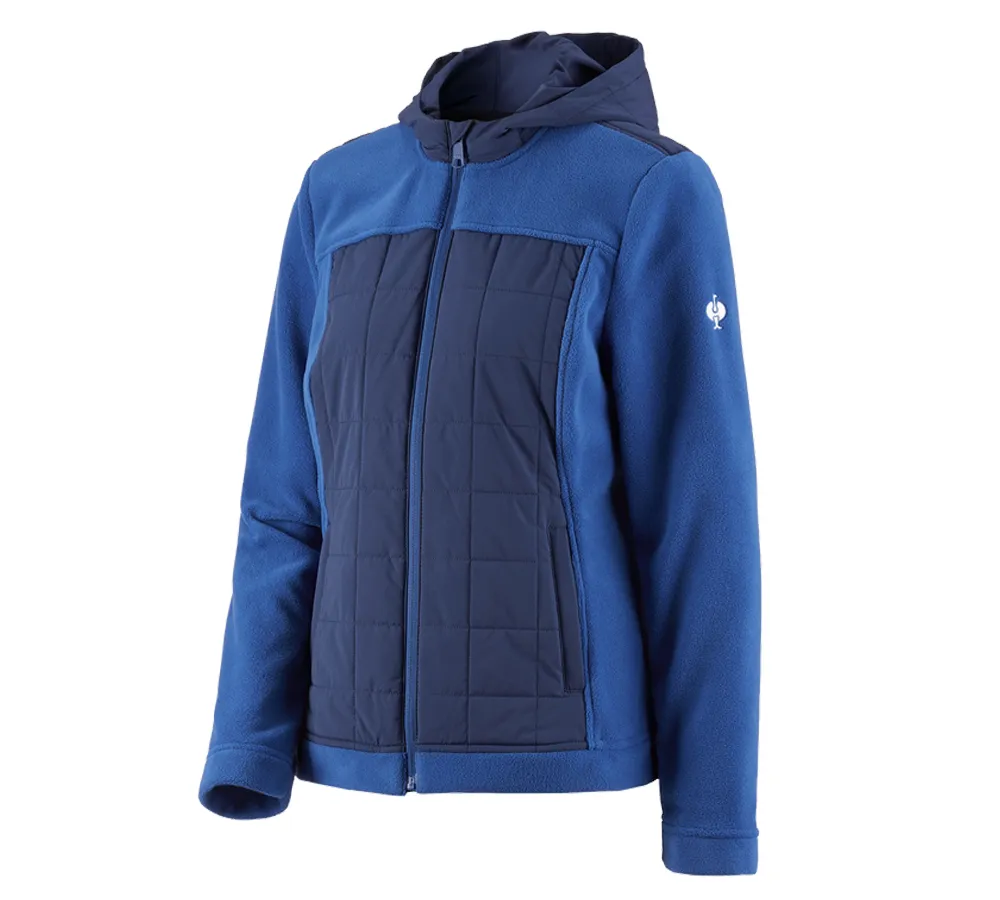 Hybrid fleece hoody jacket e.s.concrete, ladies'