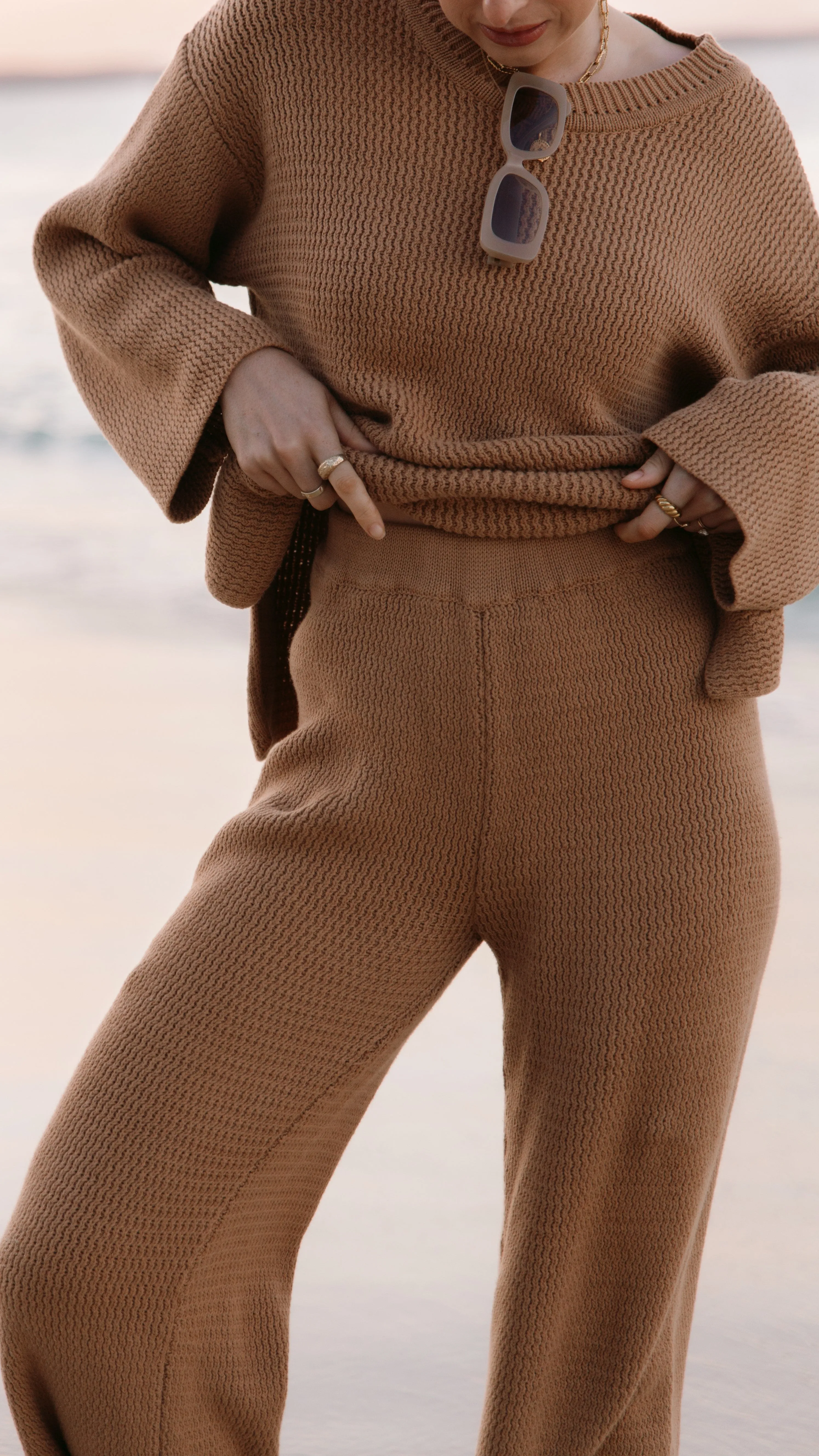 Jachai Knitted Pants - Mocha