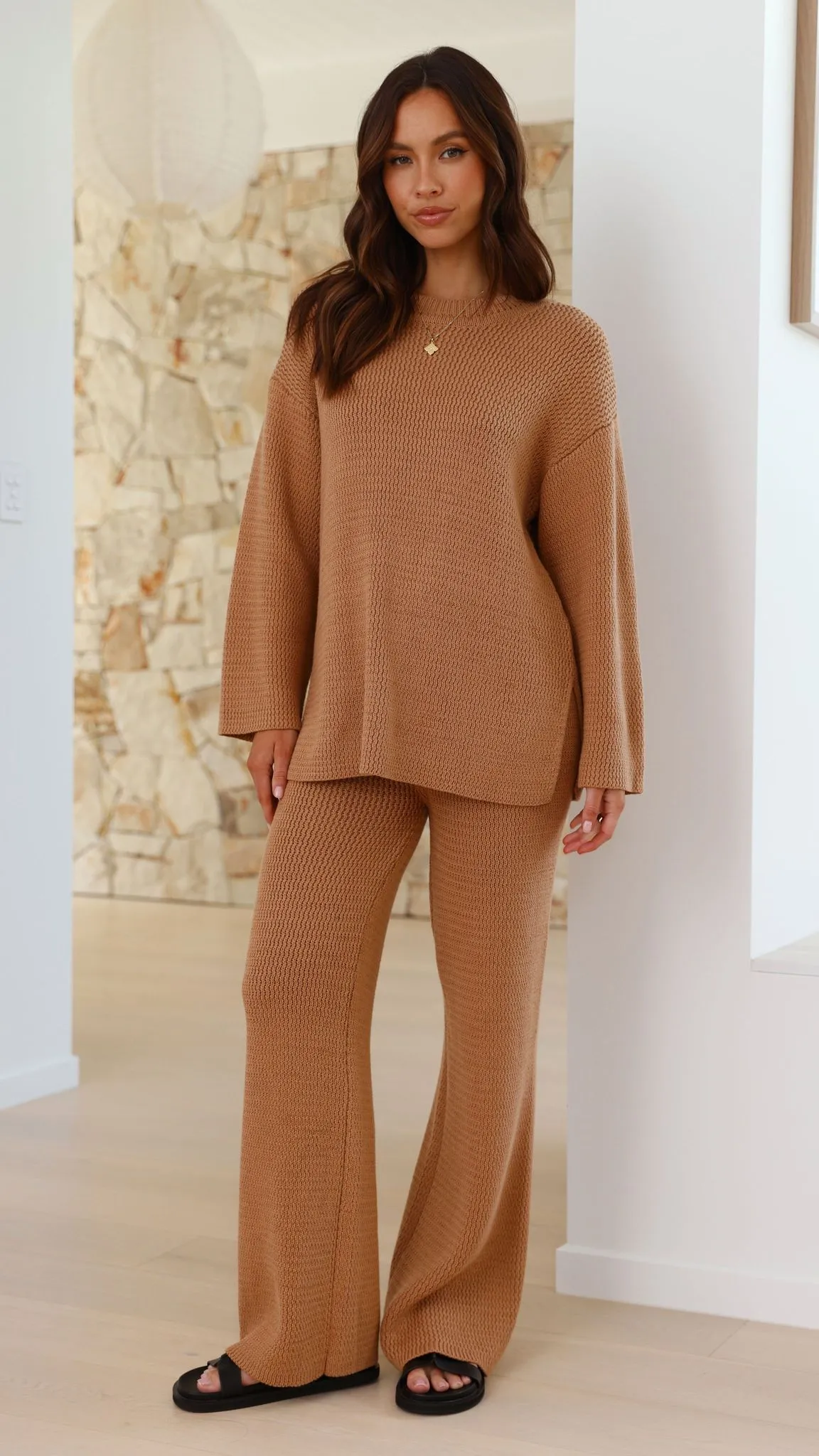 Jachai Knitted Pants - Mocha