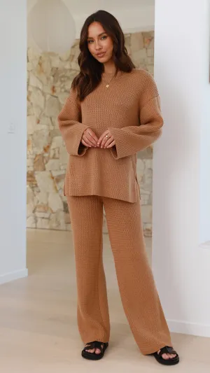 Jachai Knitted Pants - Mocha