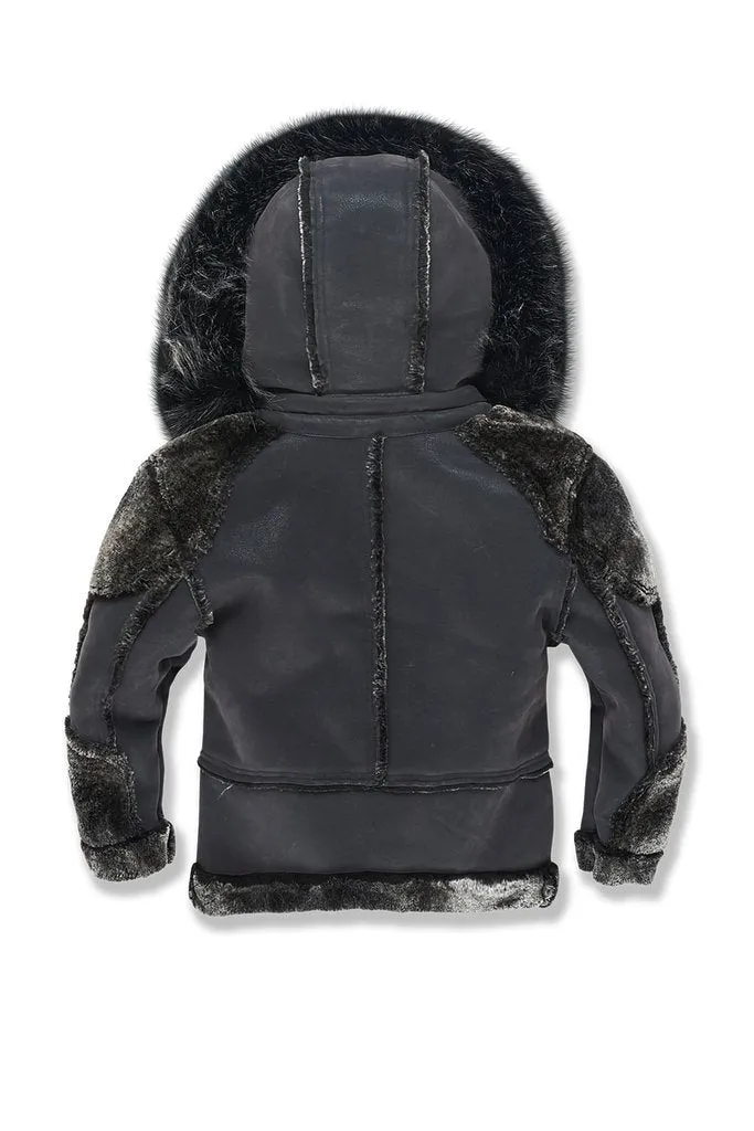 Jordan Craig LEGACY EDITION EL JEFE SHEARLING MOTO JACKET Kids - SMOKE