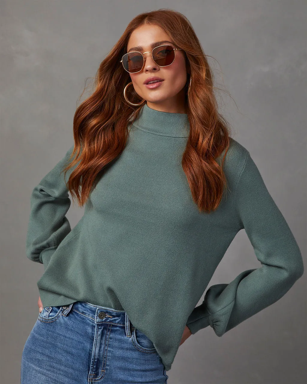 Kaplan Mock Neck Knit Sweater