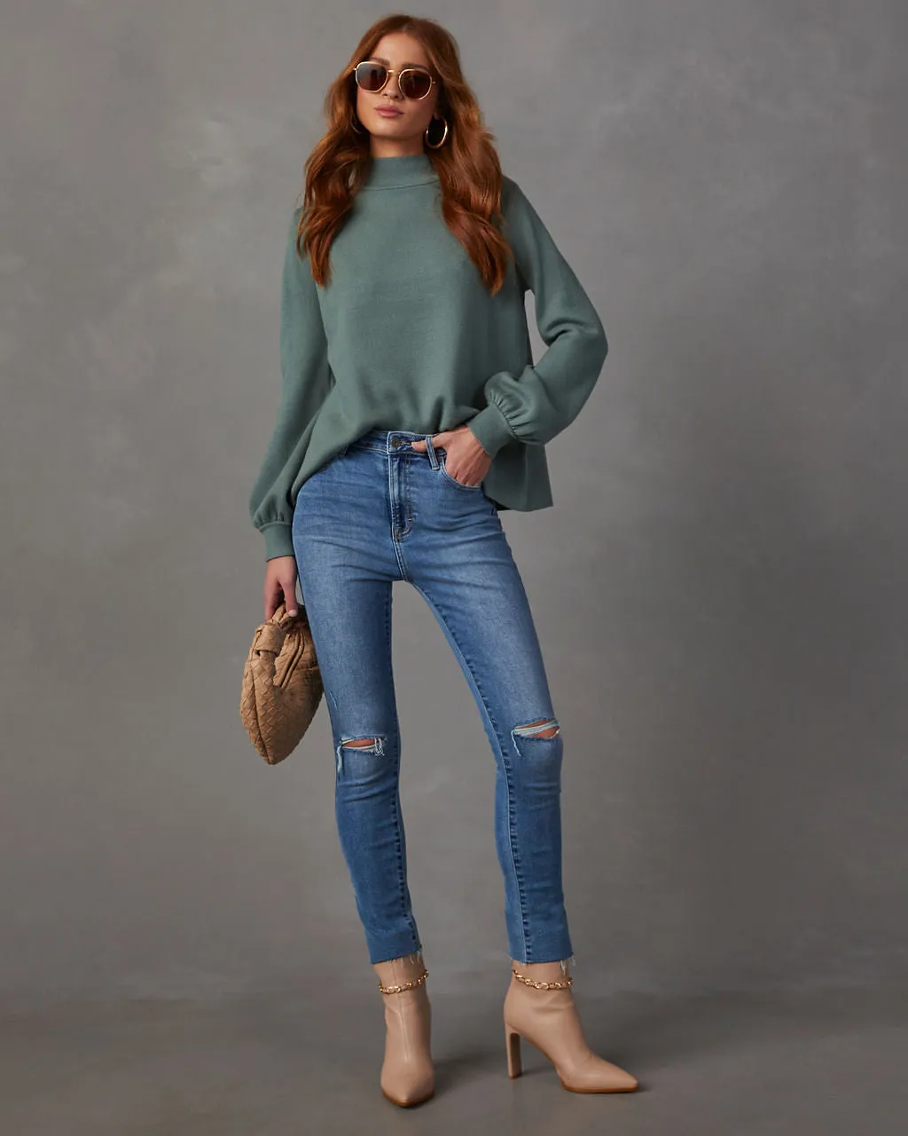 Kaplan Mock Neck Knit Sweater