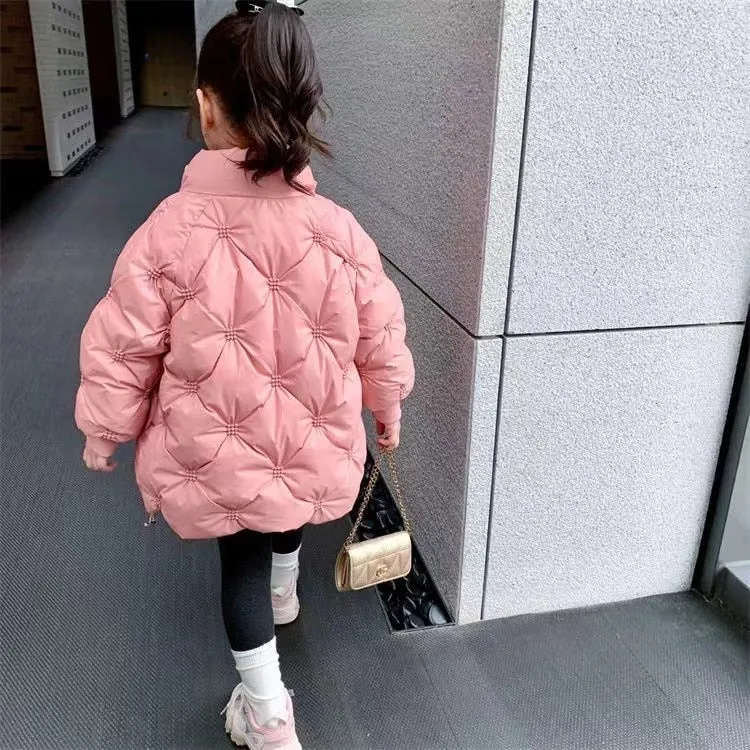 Kid Girl Padded Jacket Warm Thickness Coats Children Winter Autumn Outerwear - GPJ2788