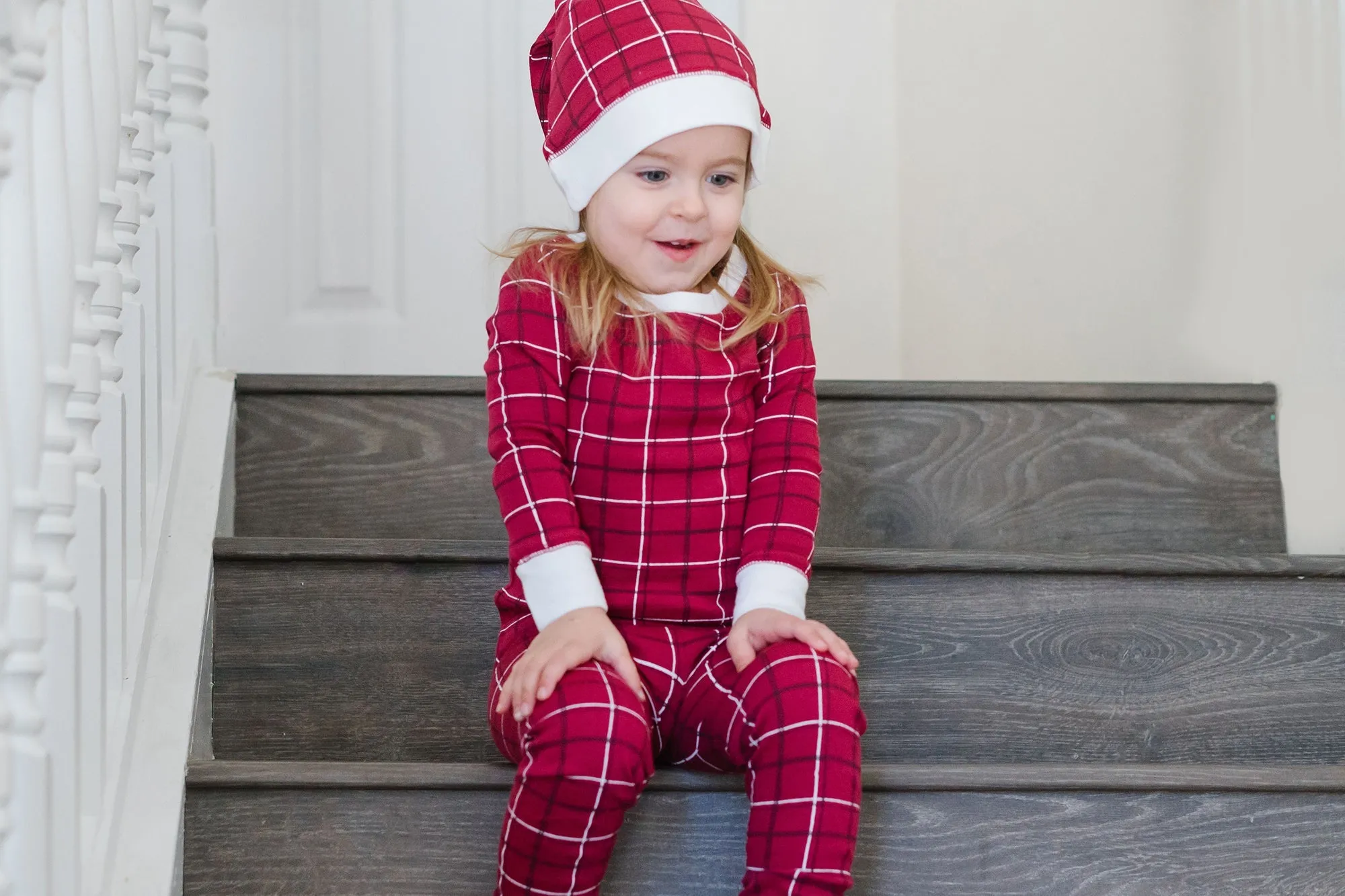 Kids' Organic Holiday PJ & Cap Set