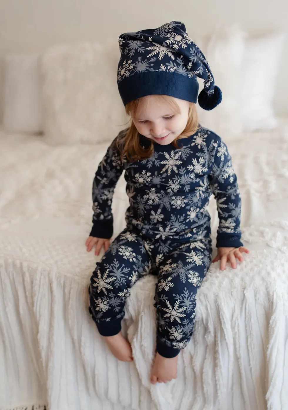 Kids' Organic Holiday PJ & Cap Set