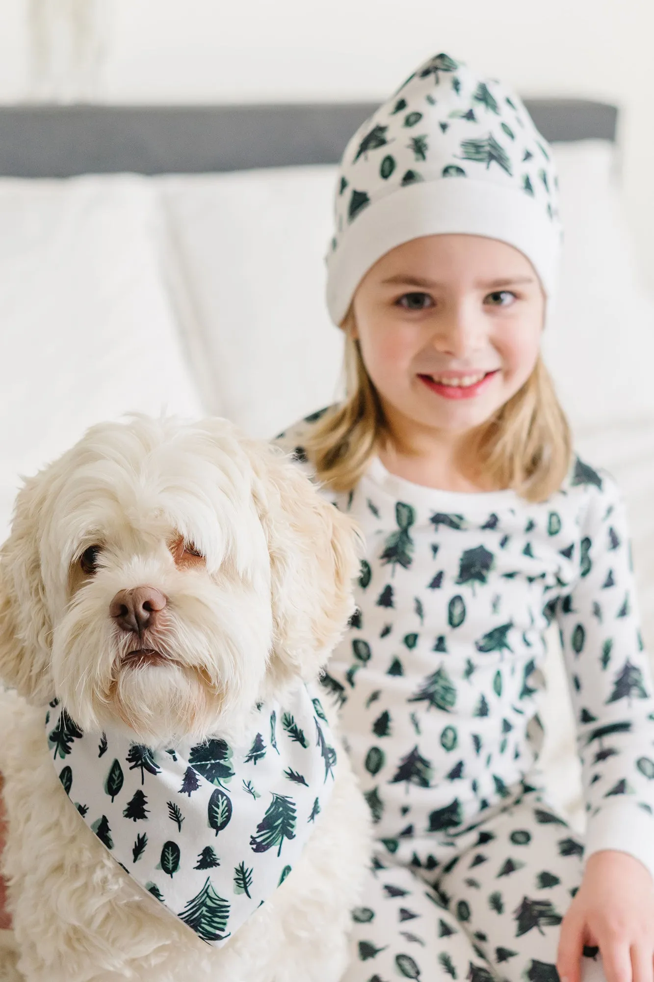 Kids' Organic Holiday PJ & Cap Set