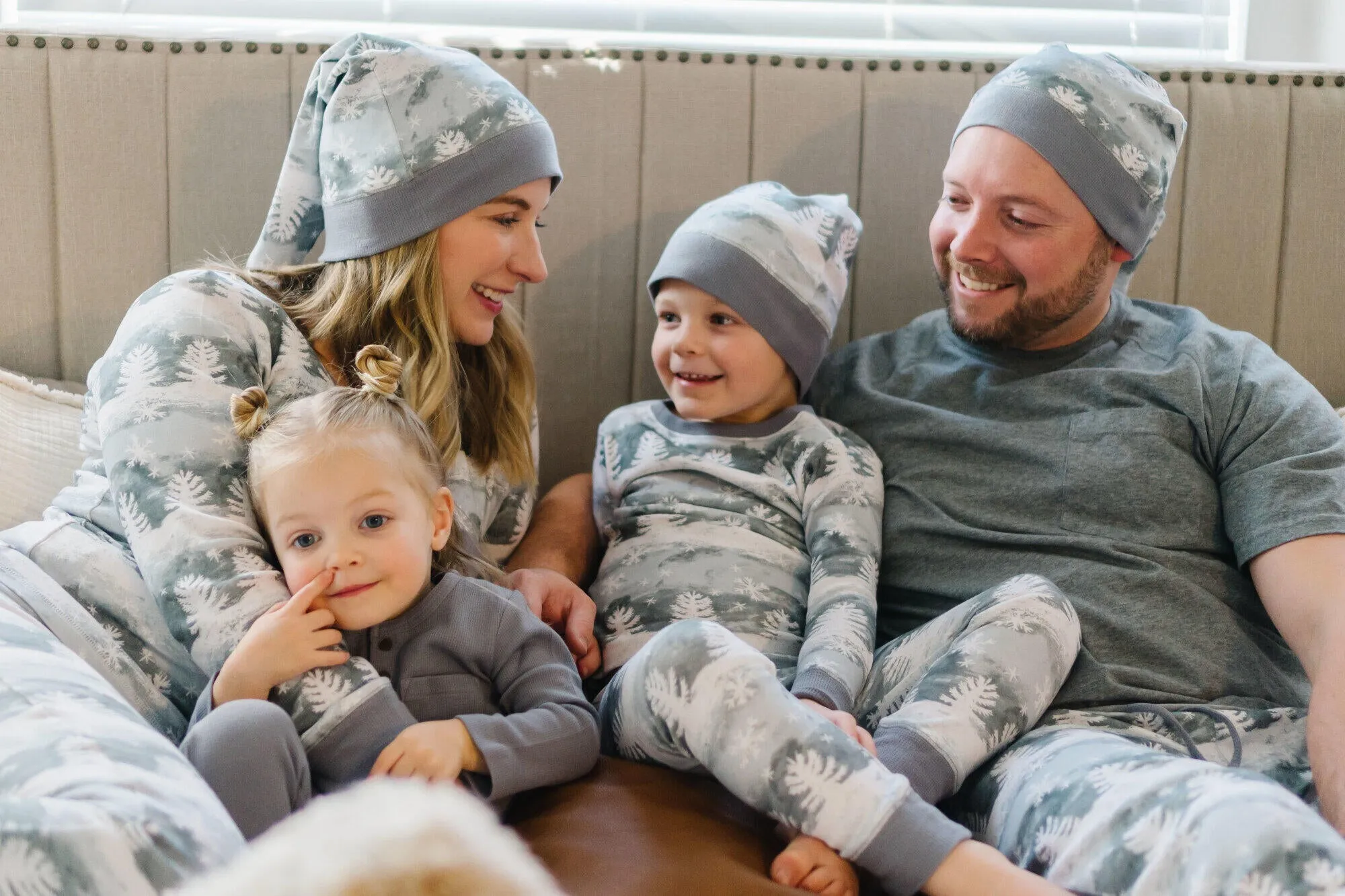 Kids' Organic Holiday PJ & Cap Set