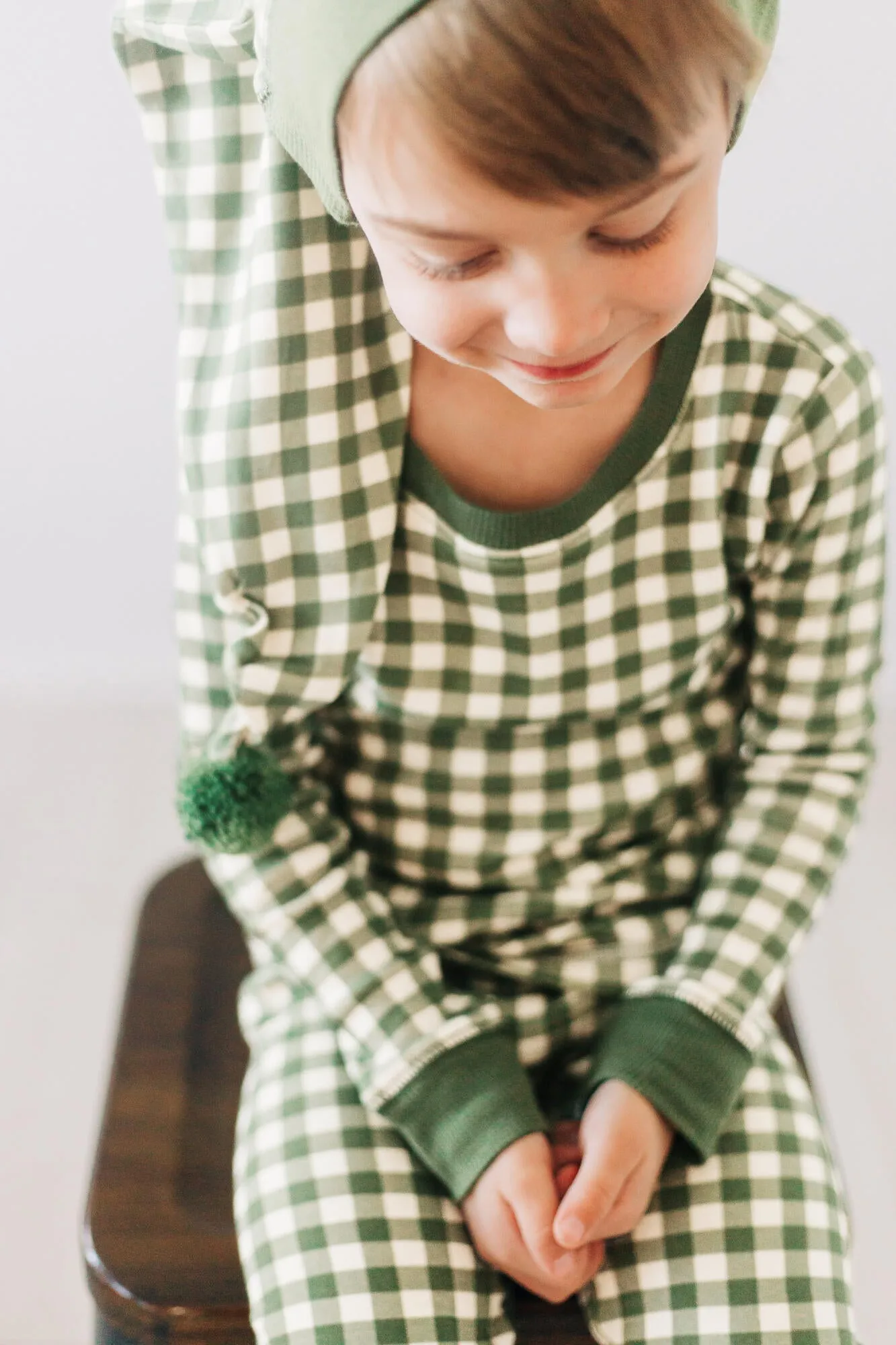 Kids' Organic Holiday PJ & Cap Set