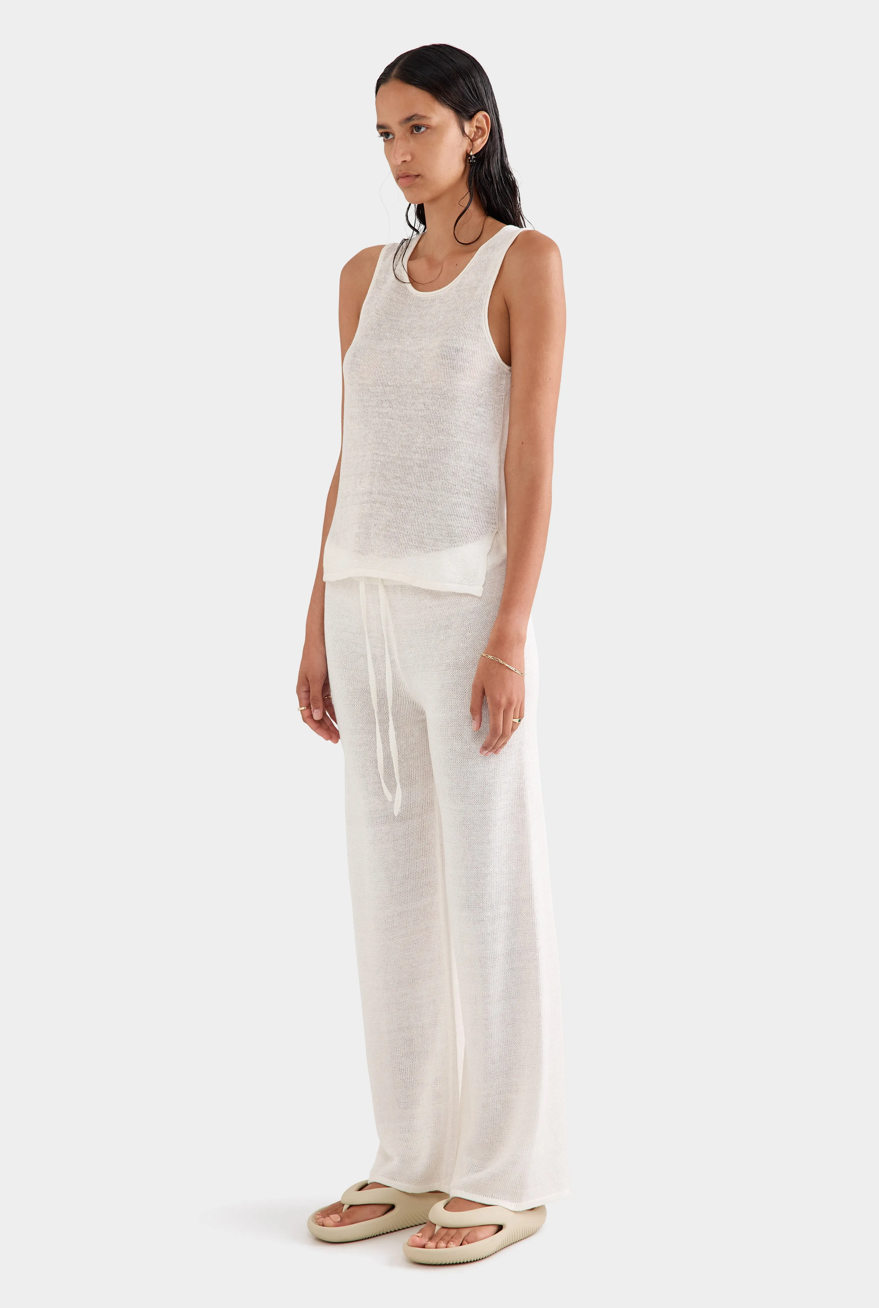 Linen Knitted Pant 2.0 - Off White