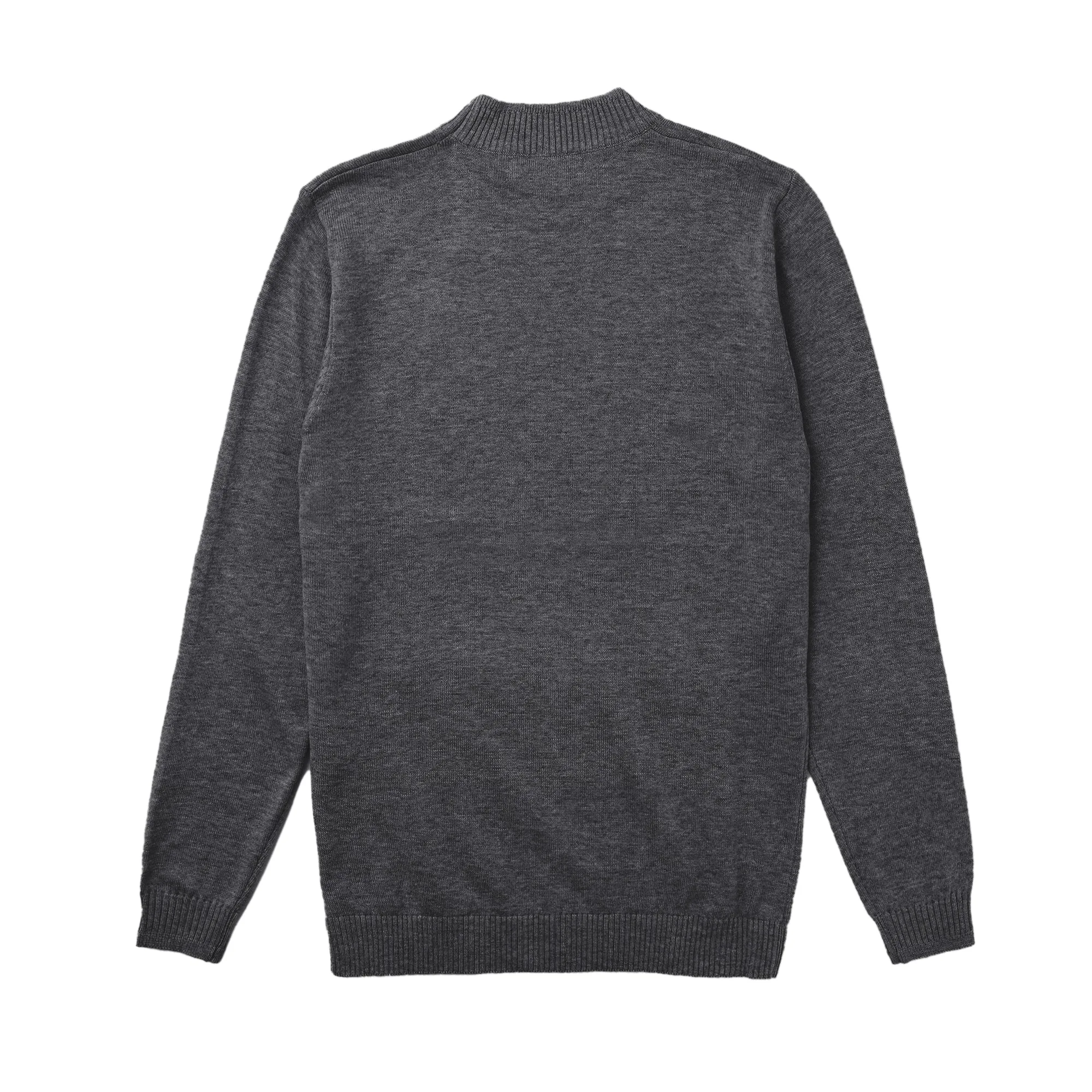 Long Sleeve Mock Neck Sweater by Lorenzo Franco-Charcoal