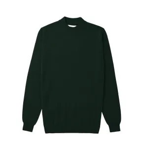 Long Sleeve Mock Neck Sweater by Lorenzo Franco - Hunter Green