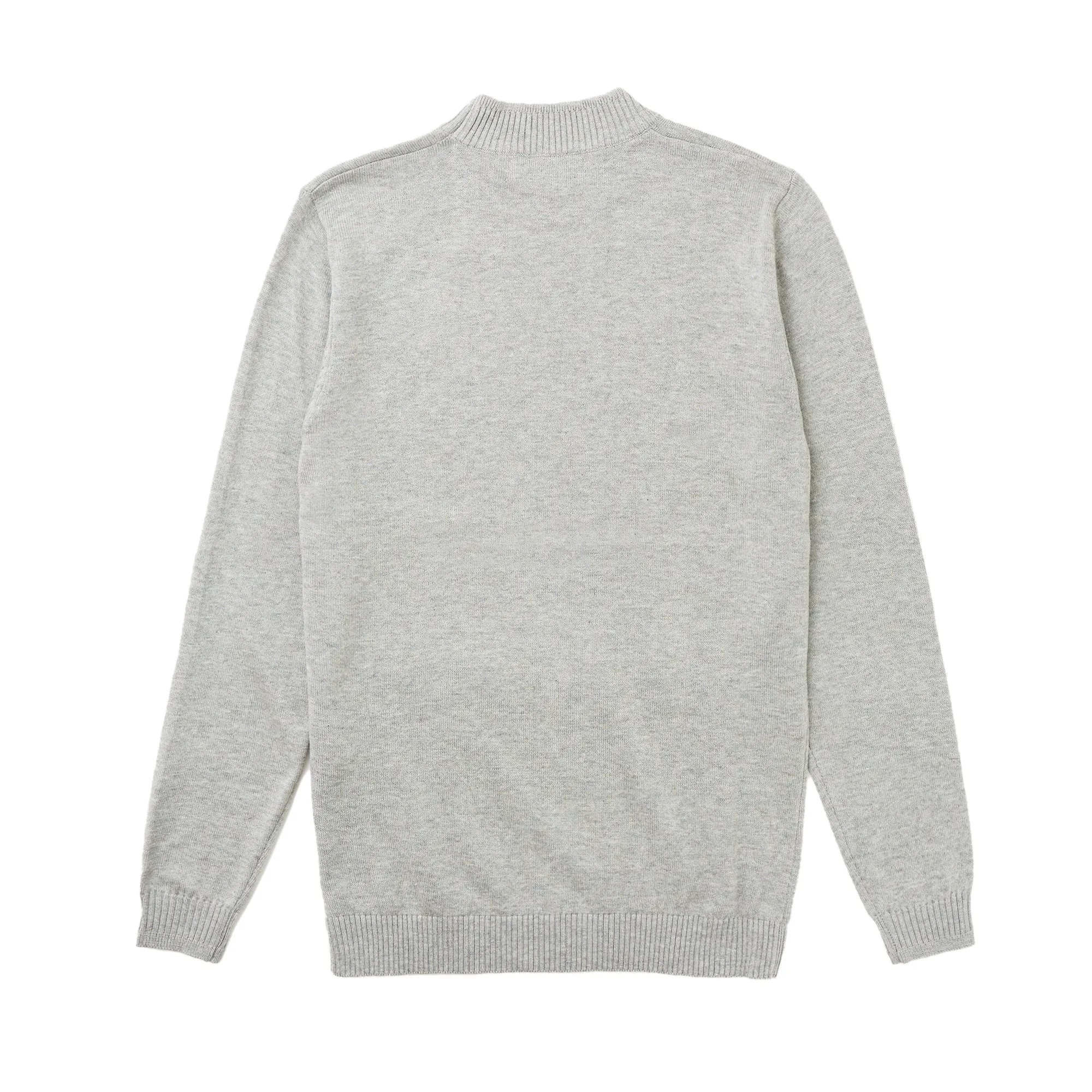 Long Sleeve Mock Neck Sweater by Lorenzo Franco - Light Grey