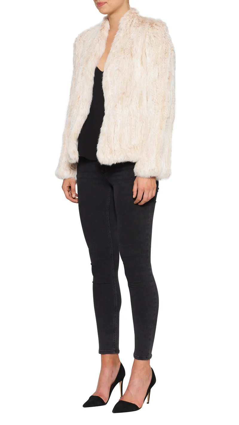 Lush Luxe Fur Jacket- Blushing