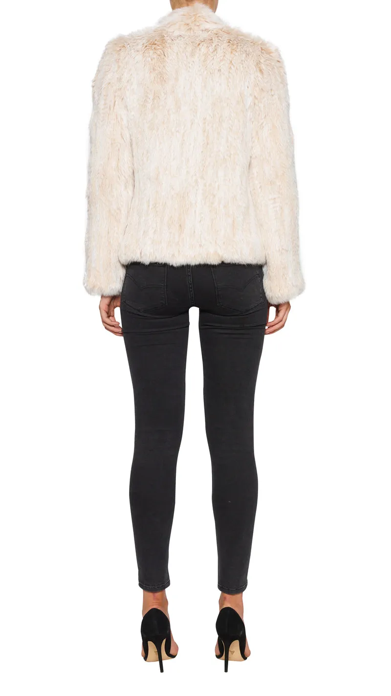 Lush Luxe Fur Jacket- Blushing