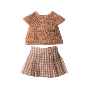 Maileg knitted shirt and skirt, size 3