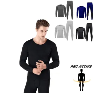 Men's 2-Piece Cotton Thermal Set with Shirt & Pants