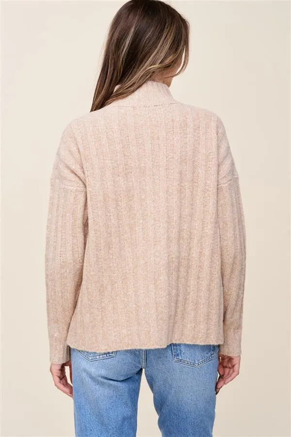 Mock Neck Oatmeal Sweater - Staccato - Final Sale