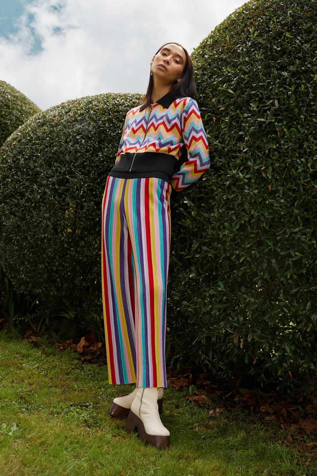 Rainbow Lurex Knit Pant