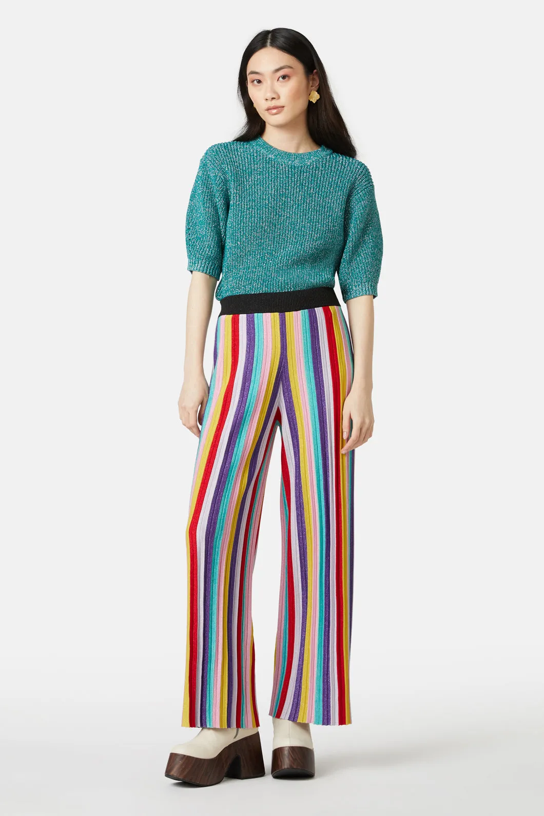 Rainbow Lurex Knit Pant