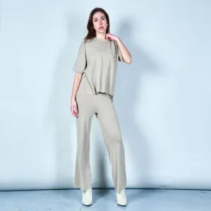 Relaxed knit loungewear set wholesale