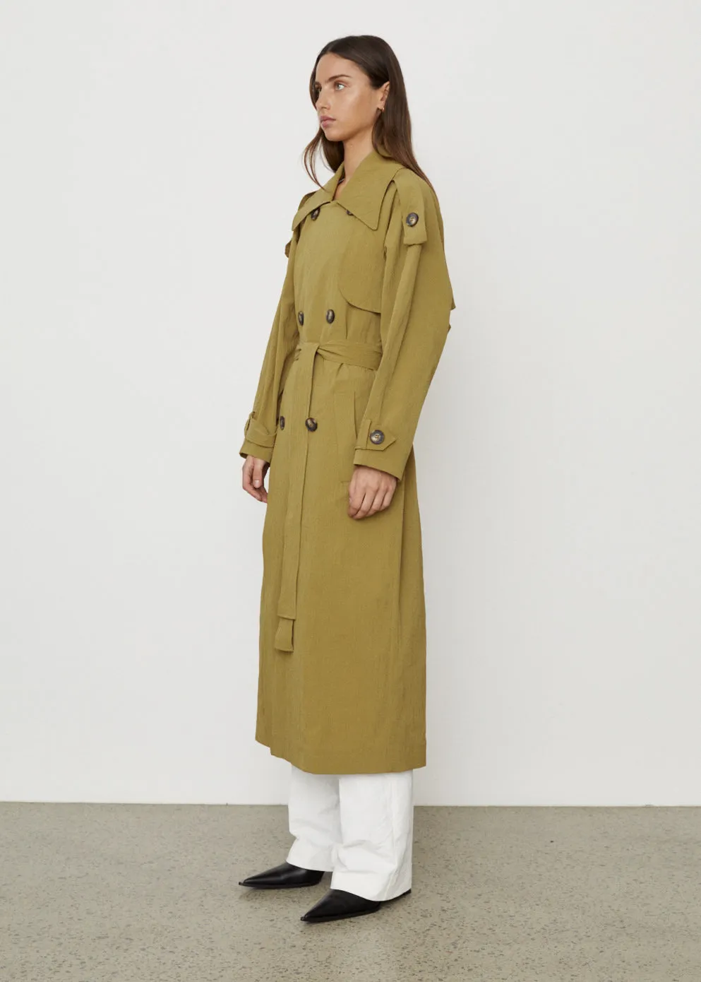 Textured Trench Coat